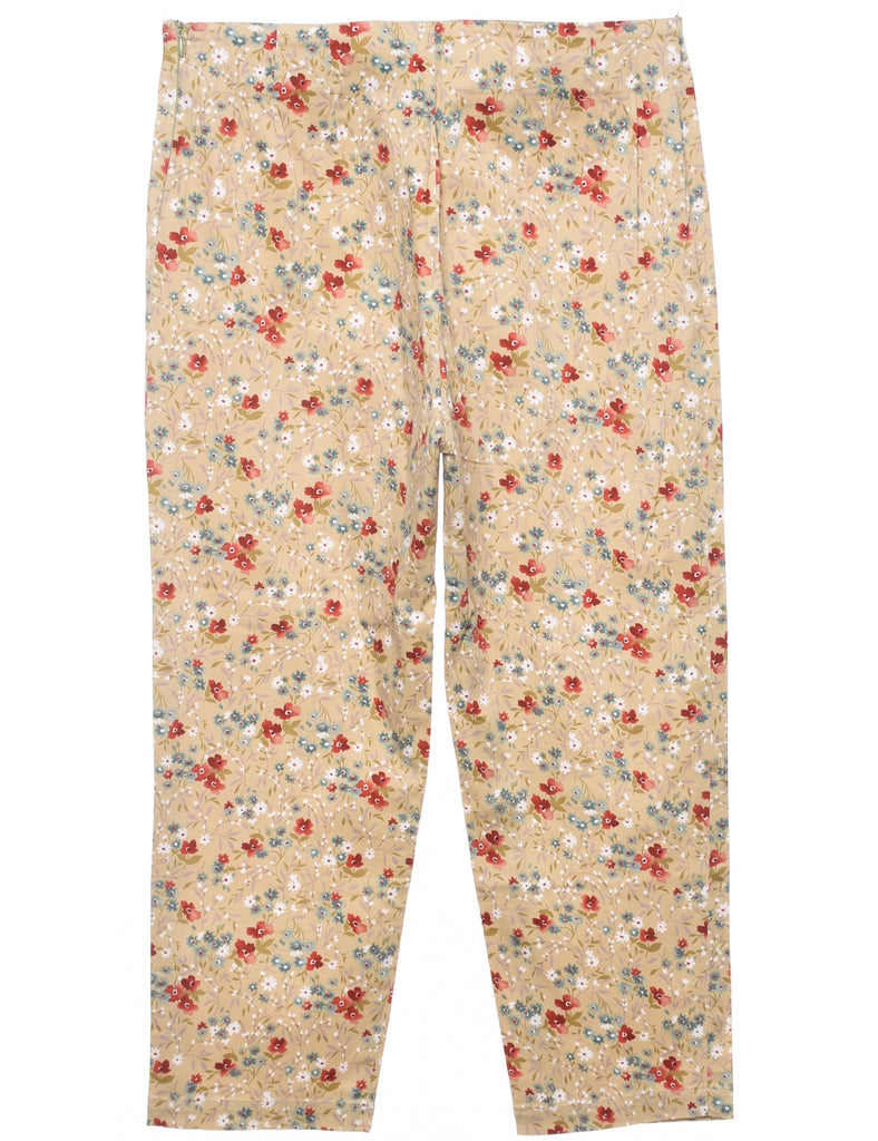 Floral Print Trousers - W33 L25