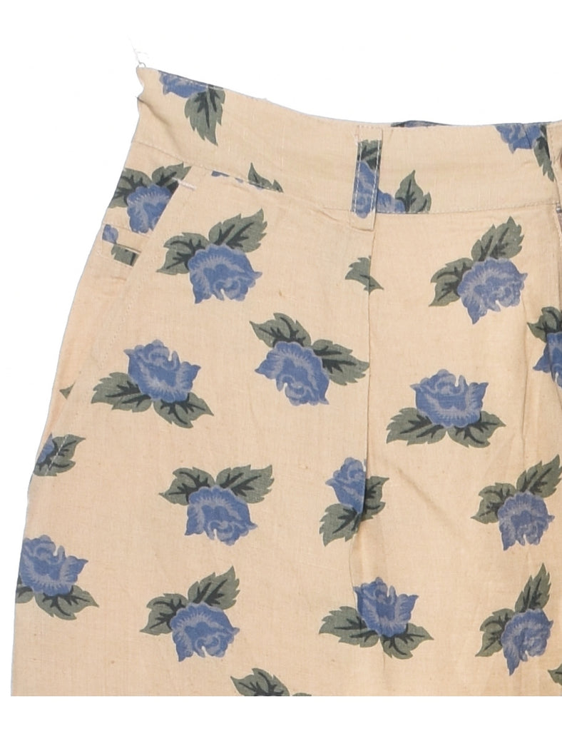 Floral Print Trousers - W31 L30