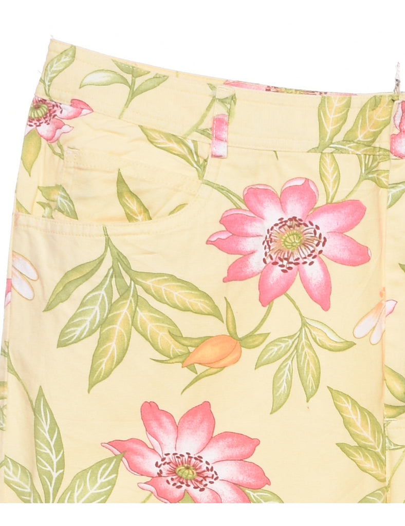 Floral Print Trousers - W35 L25