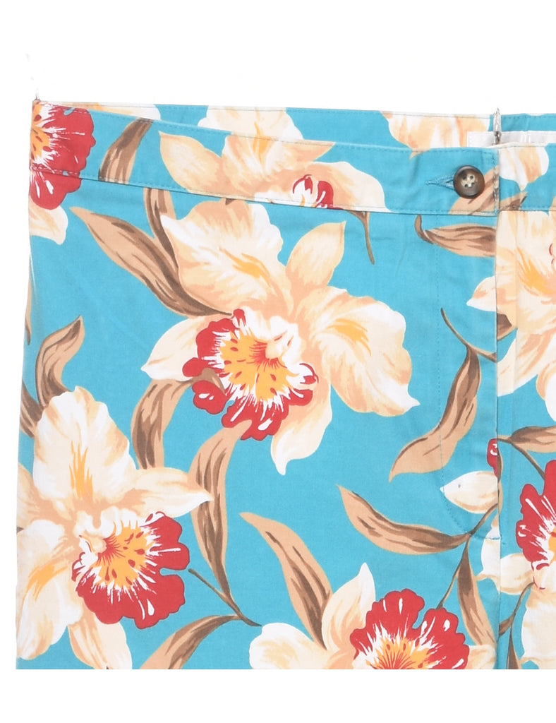 Floral Print Trousers - W36 L23