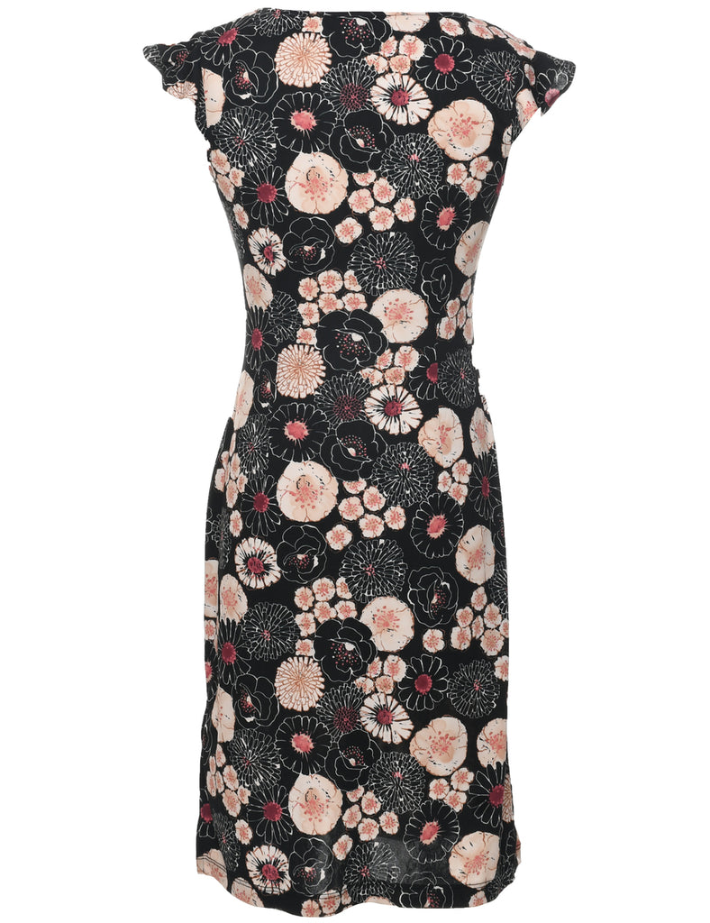 Floral Print Y2K Dress - M