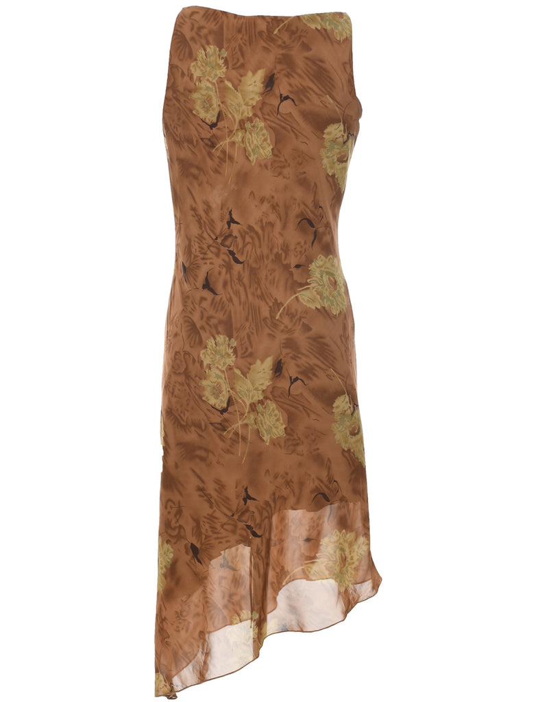 Floral Print Y2K Dress - M