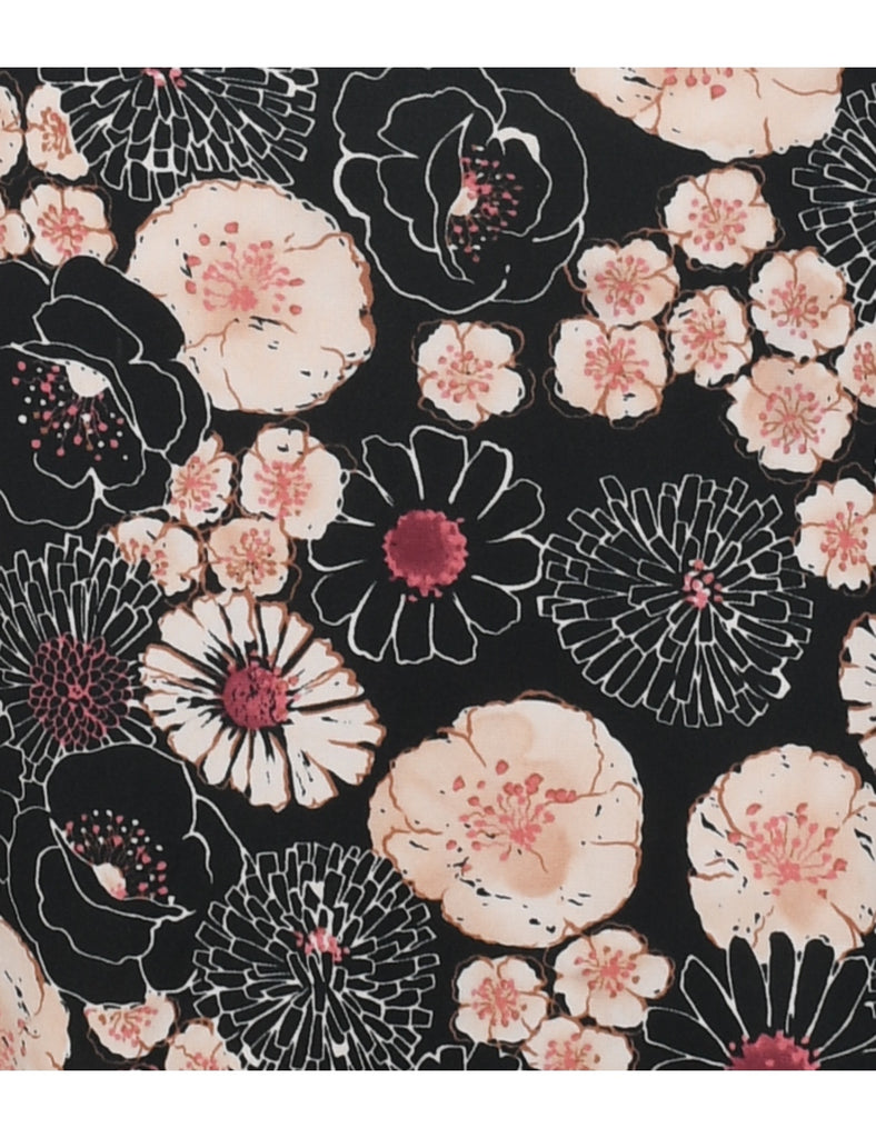 Floral Print Y2K Dress - M