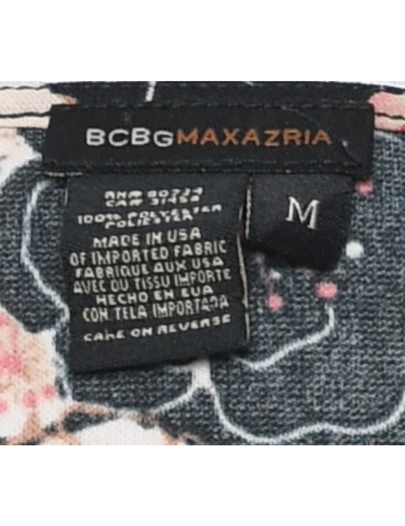 Floral Print Y2K Dress - M