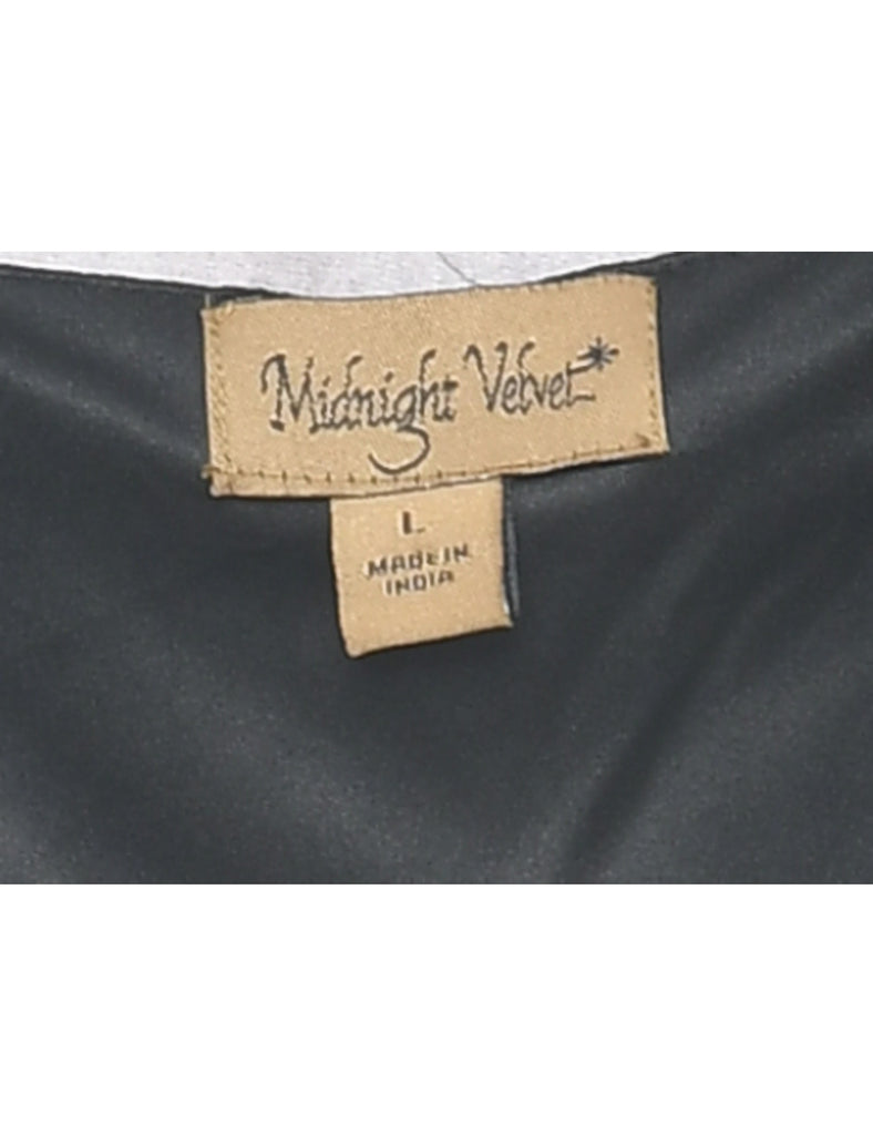 Floral Print Y2K Evening Dress - M