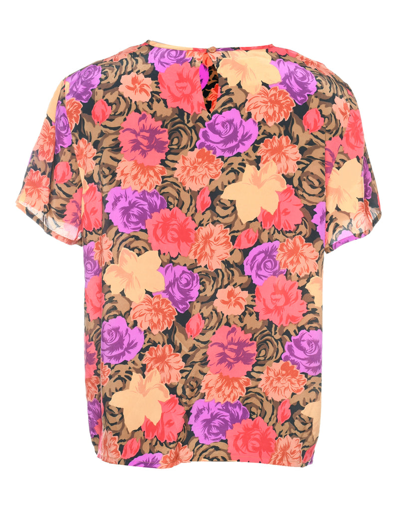 Floral Printed Multi-Colour Top - L