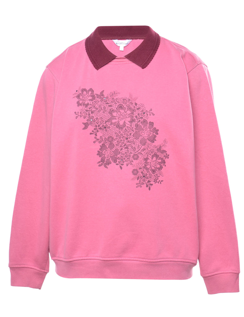 Floral Printed Sweatshirt - S