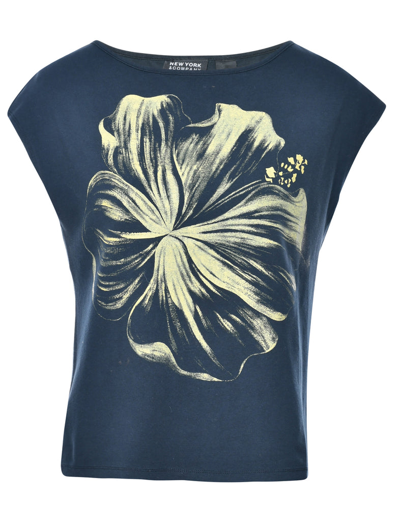 Floral Printed T-shirt - L