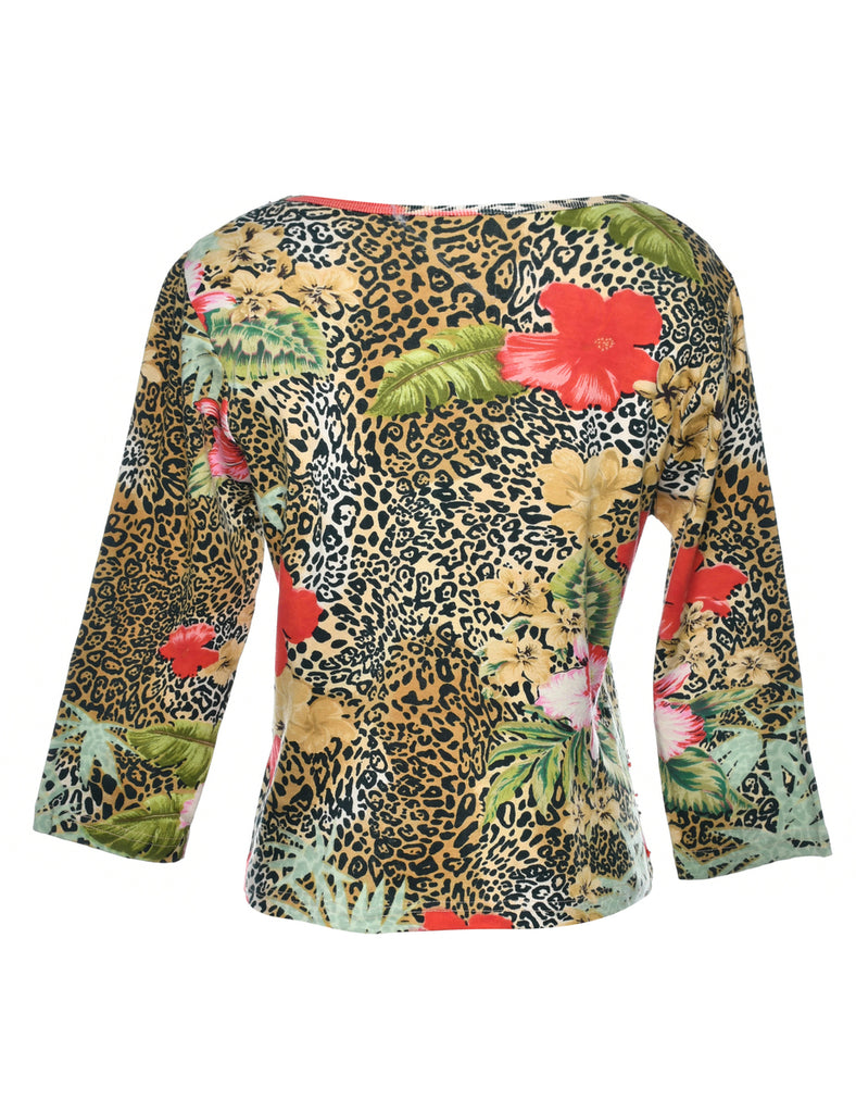 Floral Printed T-shirt - M