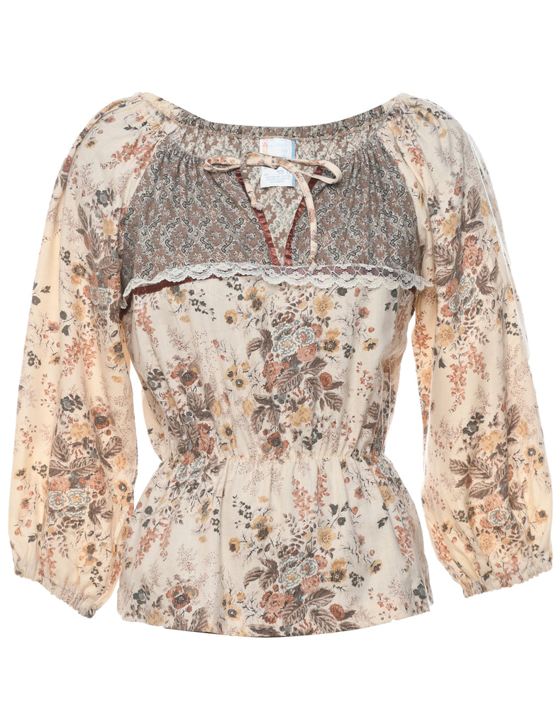 Floral Printed Top - M