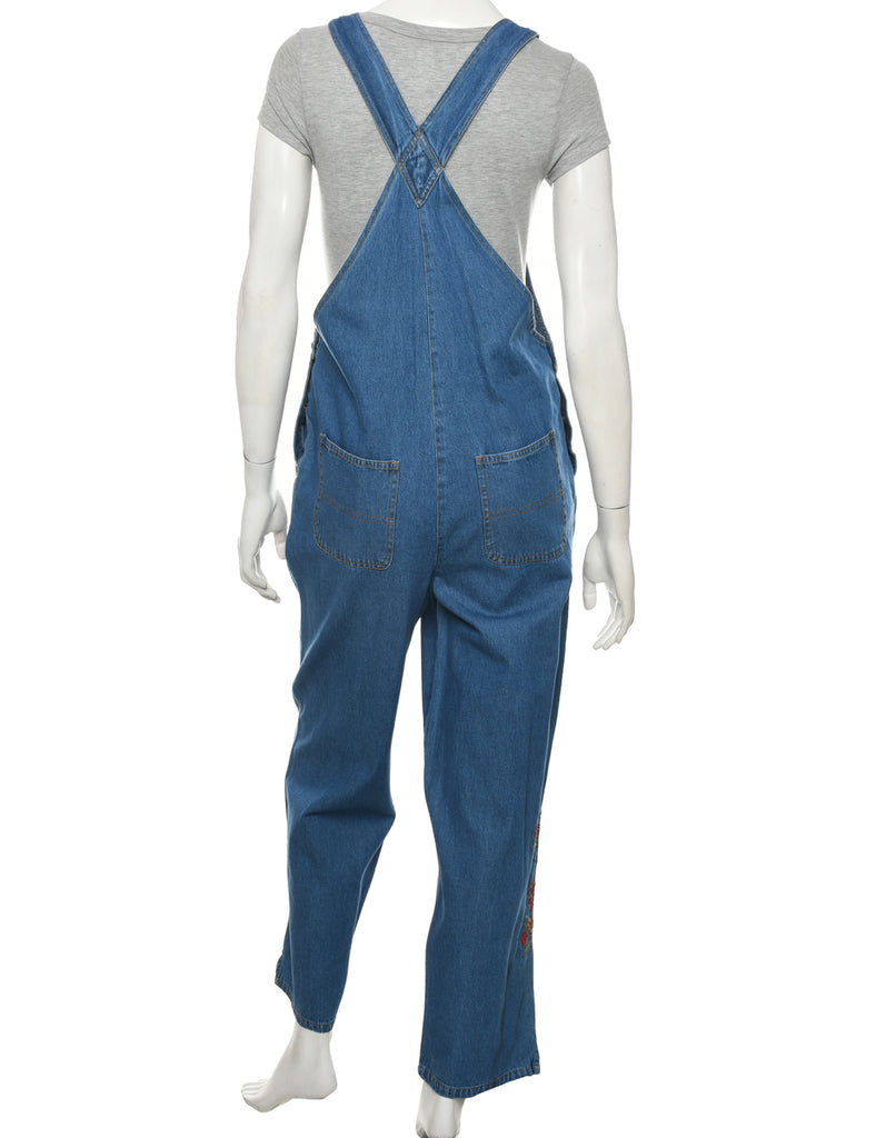 Floral Straight Leg Dungarees - W35 L27
