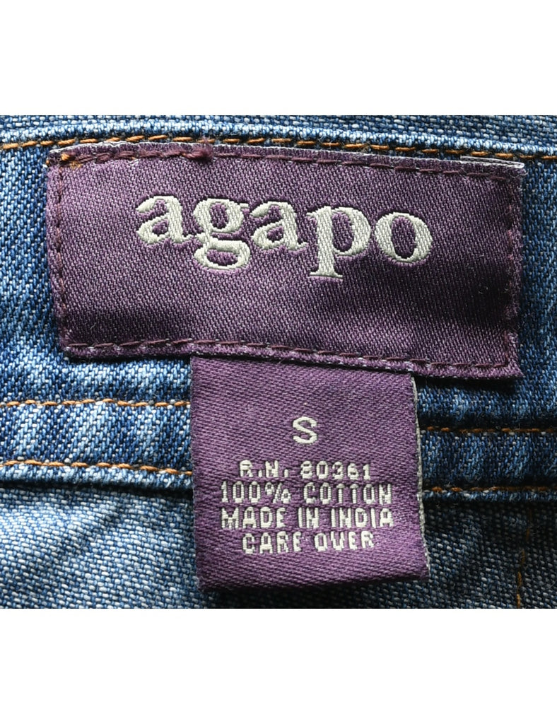 Floral Straight Leg Dungarees - W35 L27