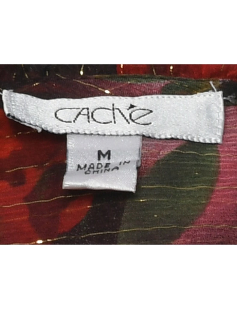 Floral Y2K Evening Blouse - M