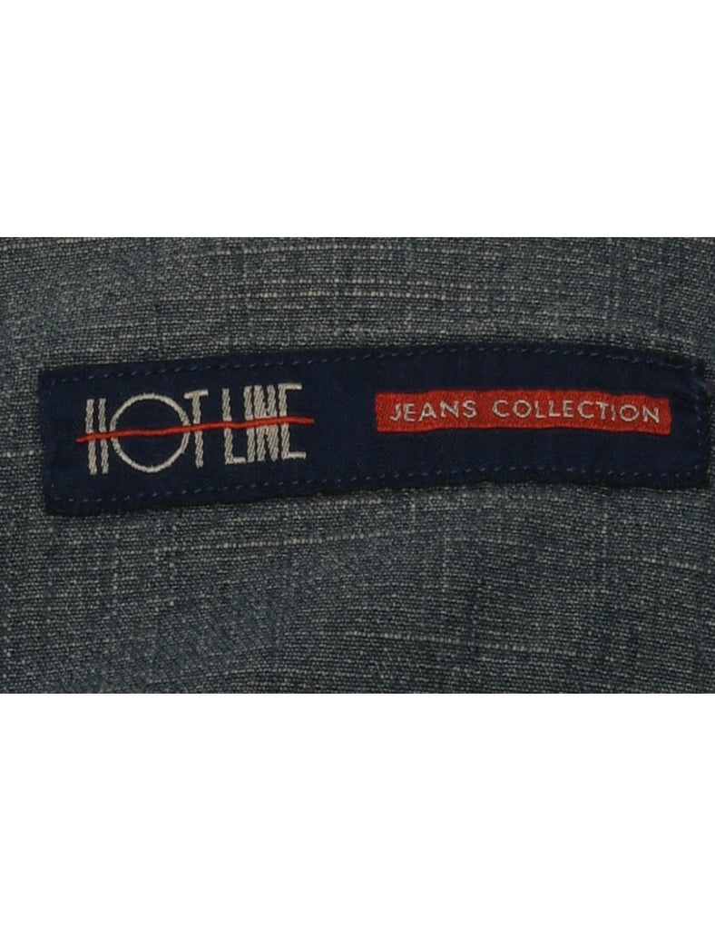 Frayed Hem Denim Shirt - M