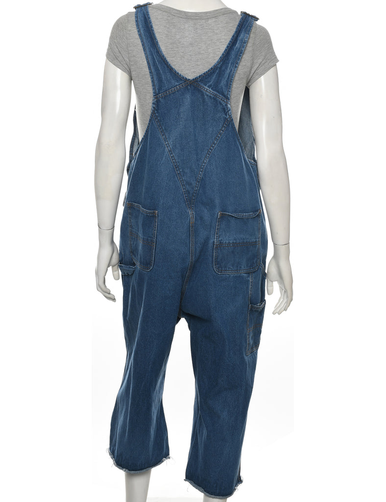 Frayed Hem Dungarees - W39 L17