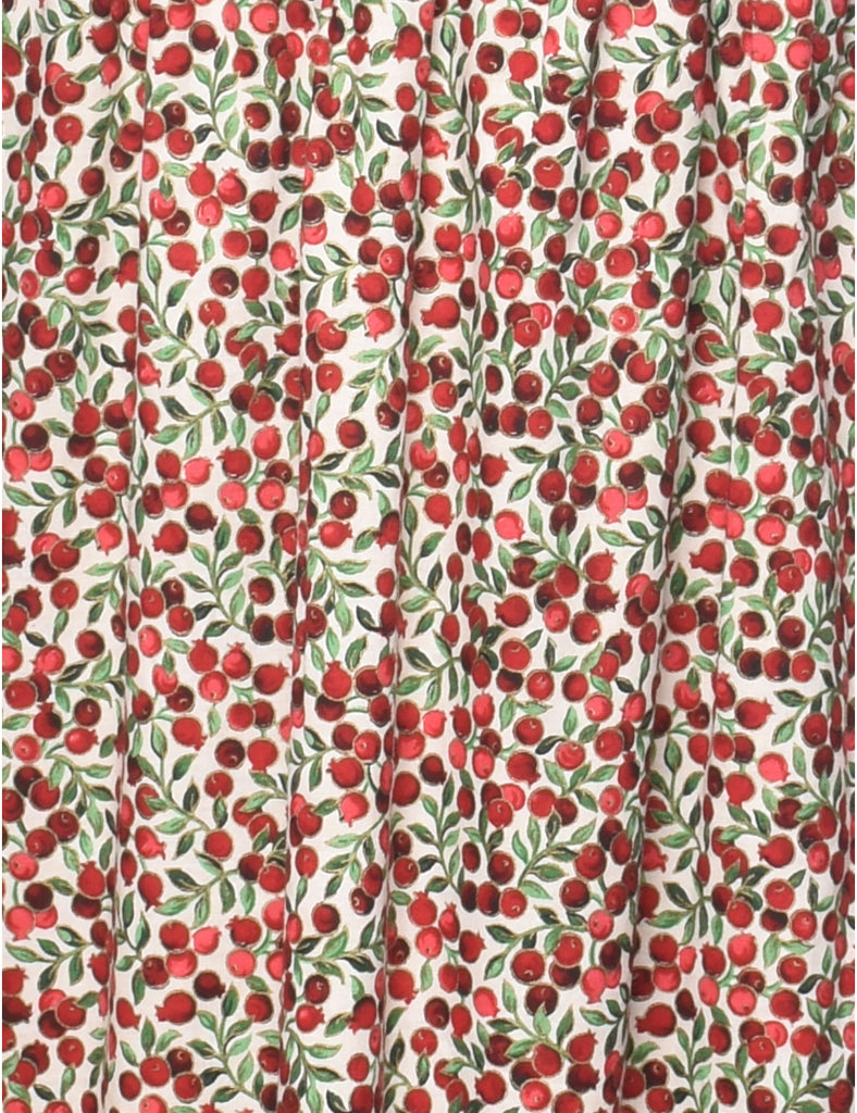 Fruit Print Dress - L