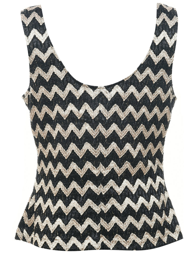 Geometric Evening Top - M