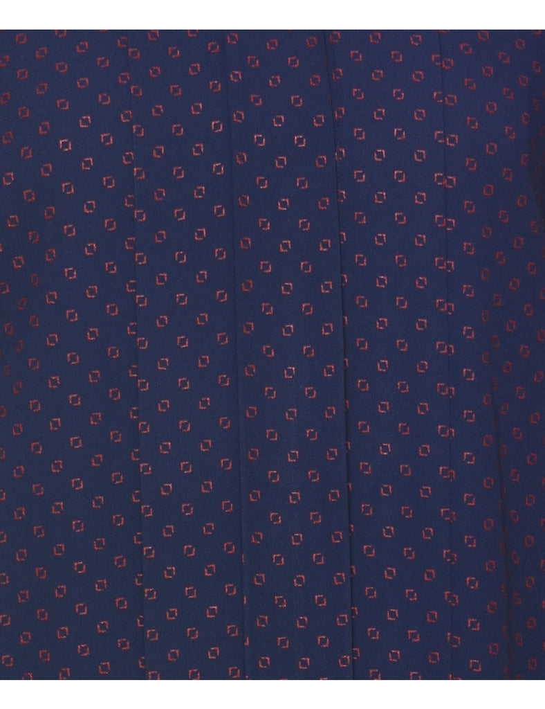 Geometric Navy Dress - M