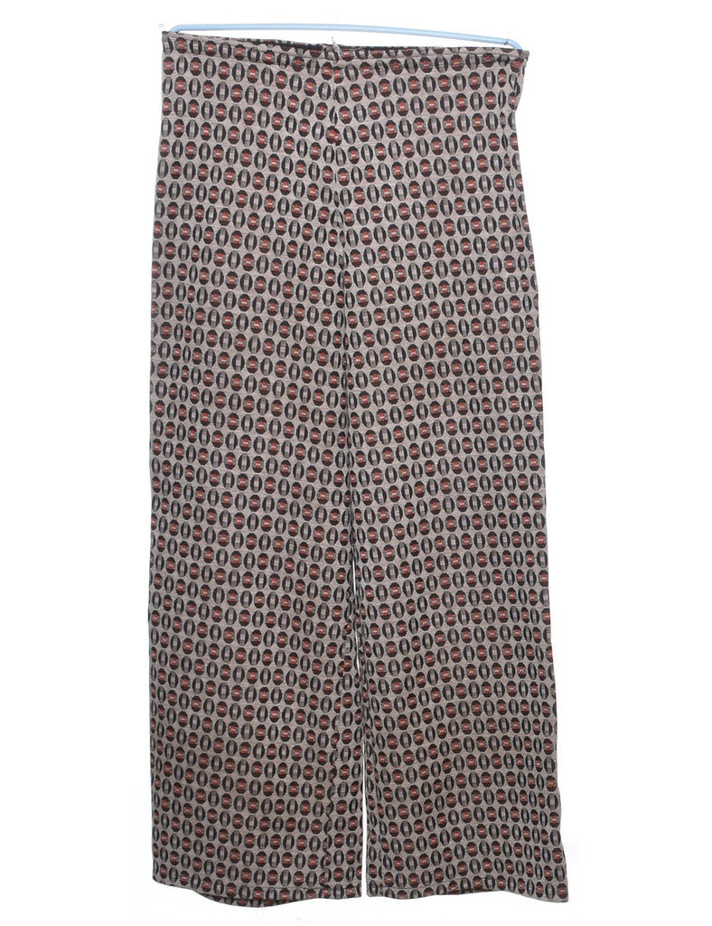 Geometric Pattern 1970s Trousers - W28 L31