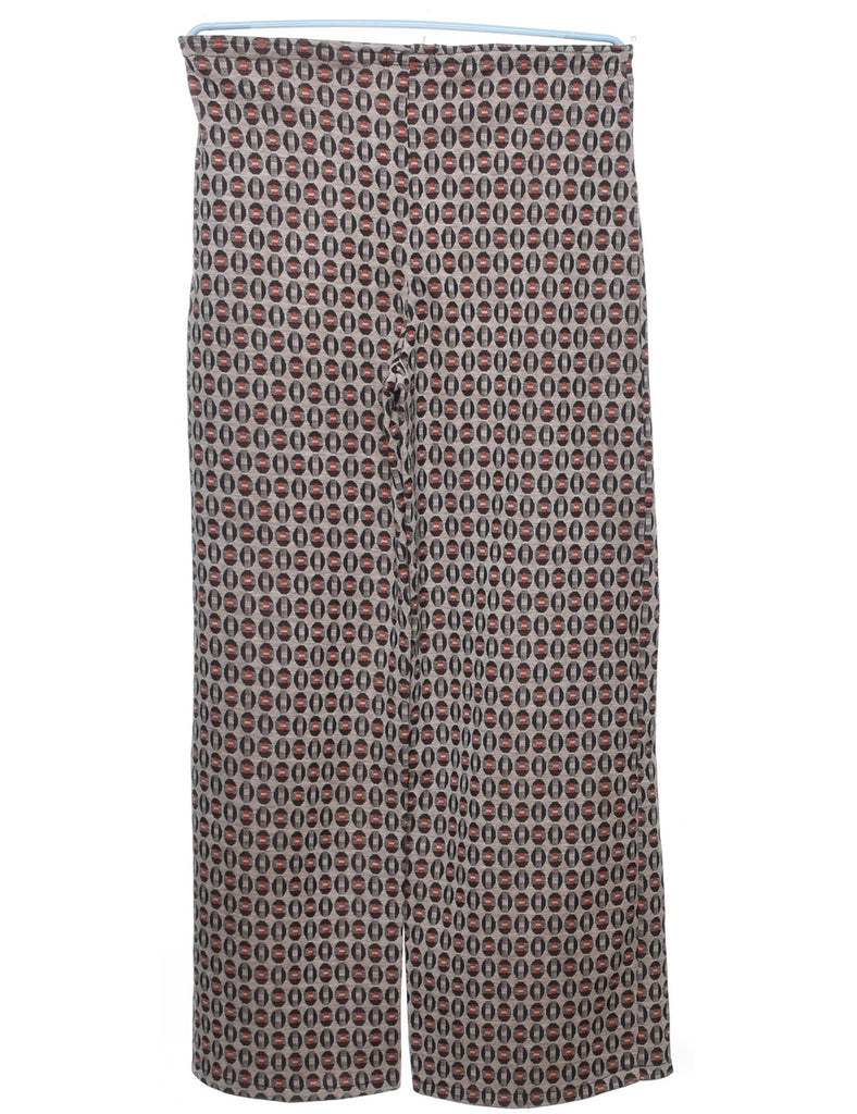 Geometric Pattern 1970s Trousers - W28 L31