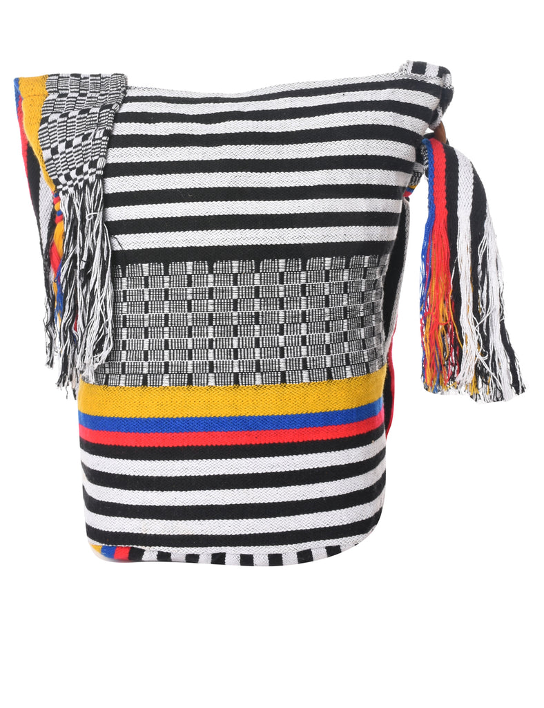 Geometric Pattern Hobo Bag - S