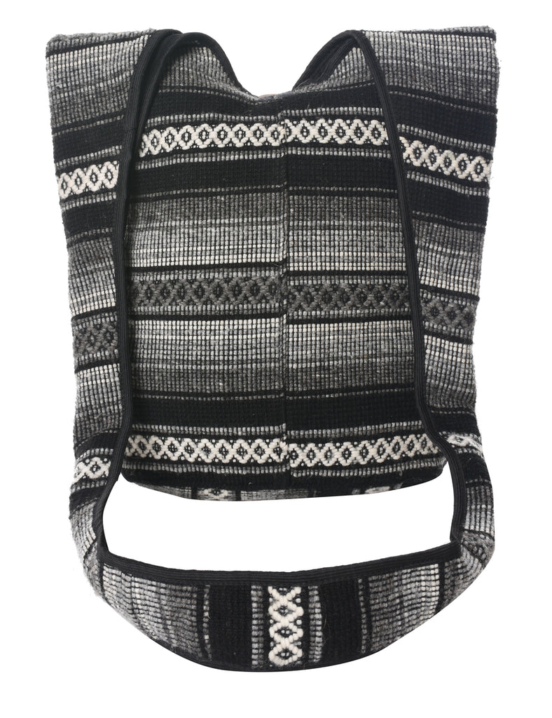 Geometric Pattern Hobo Bag - S