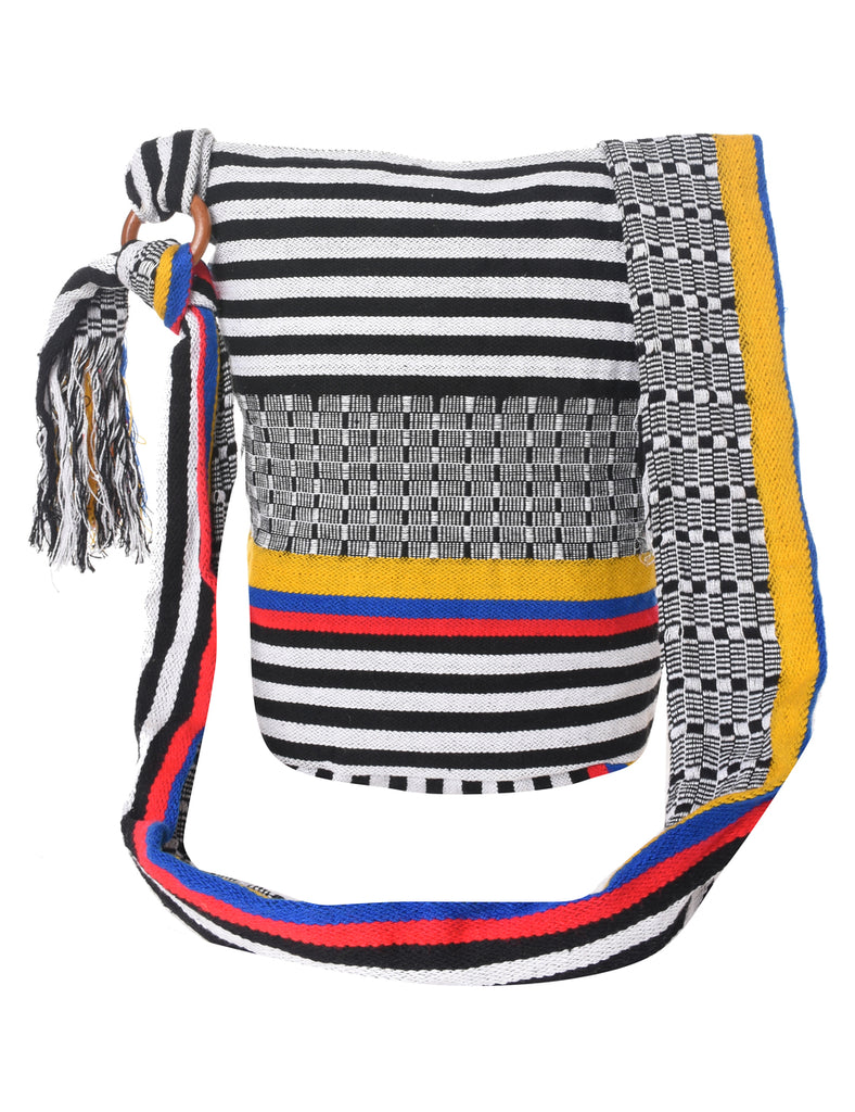 Geometric Pattern Hobo Bag - S