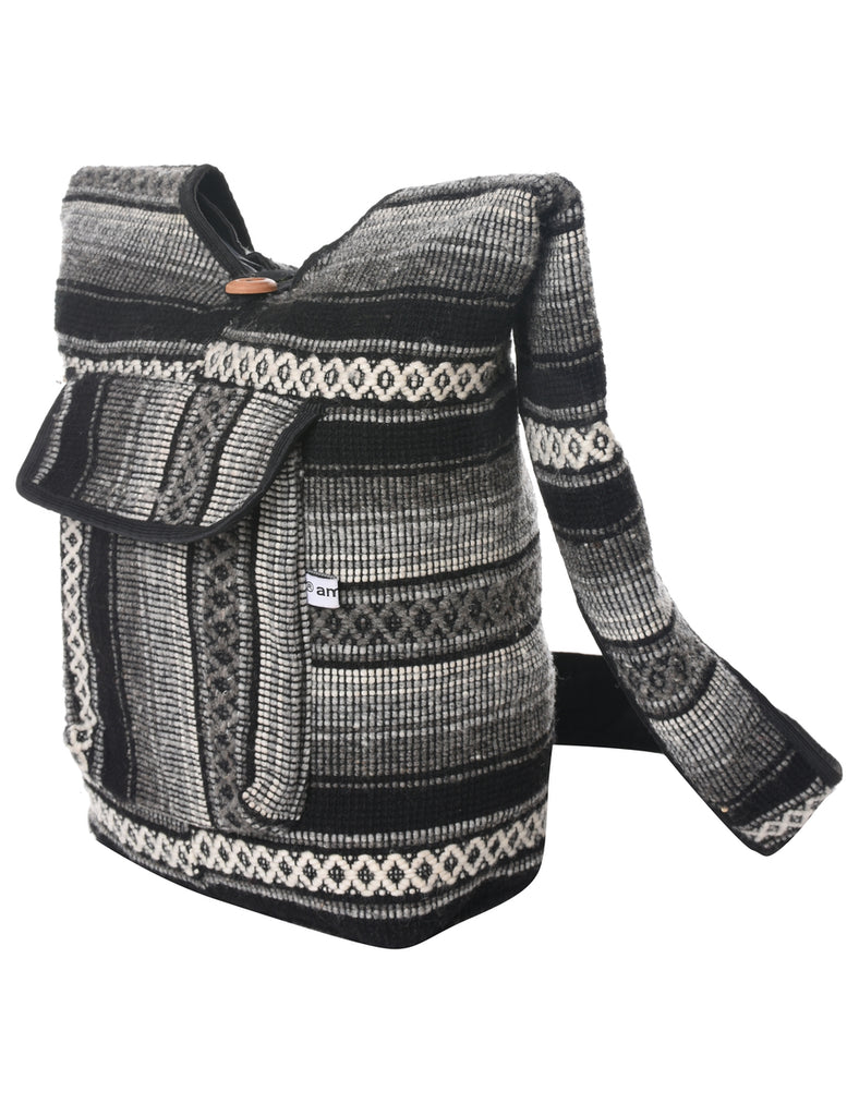 Geometric Pattern Hobo Bag - S