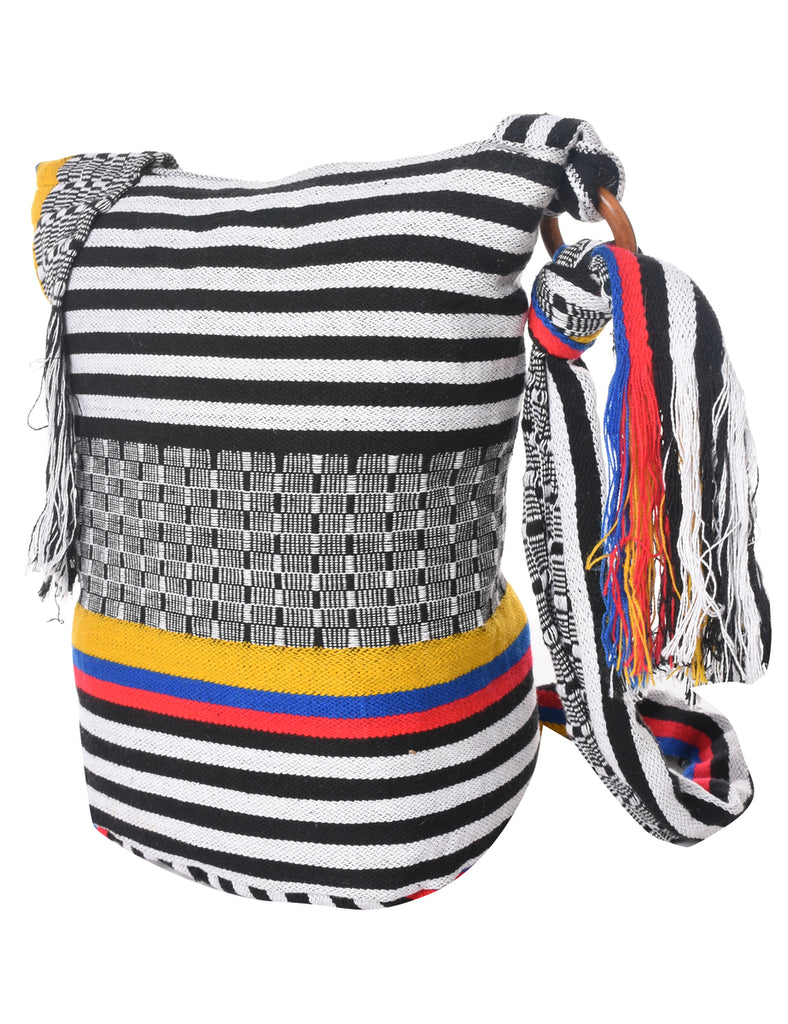 Geometric Pattern Hobo Bag - S