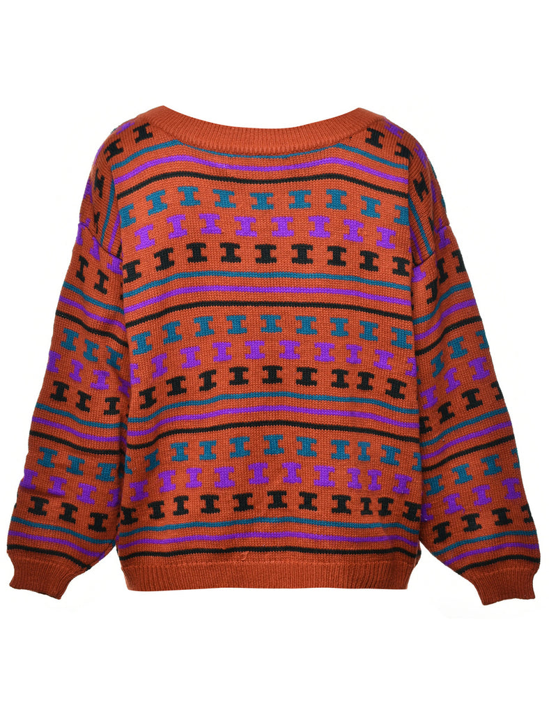 Geometric Pattern Jumper - L