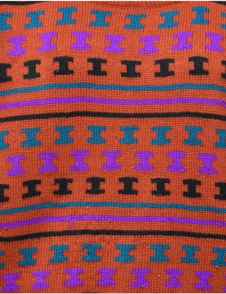 Geometric Pattern Jumper - L