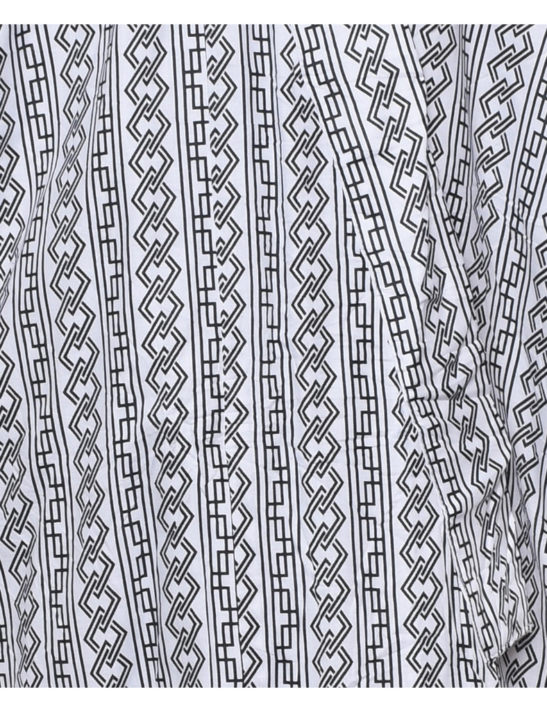 Geometric Print Full Length Kimono - L