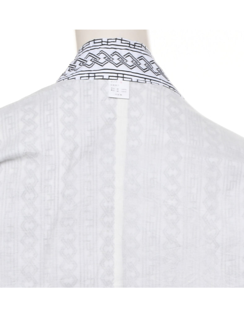 Geometric Print Full Length Kimono - L