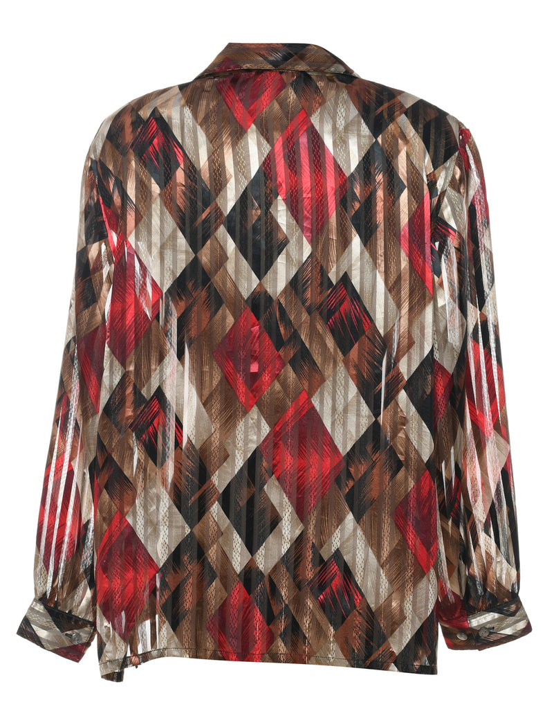 Geometric Print Multi-Colour Blouse - XL