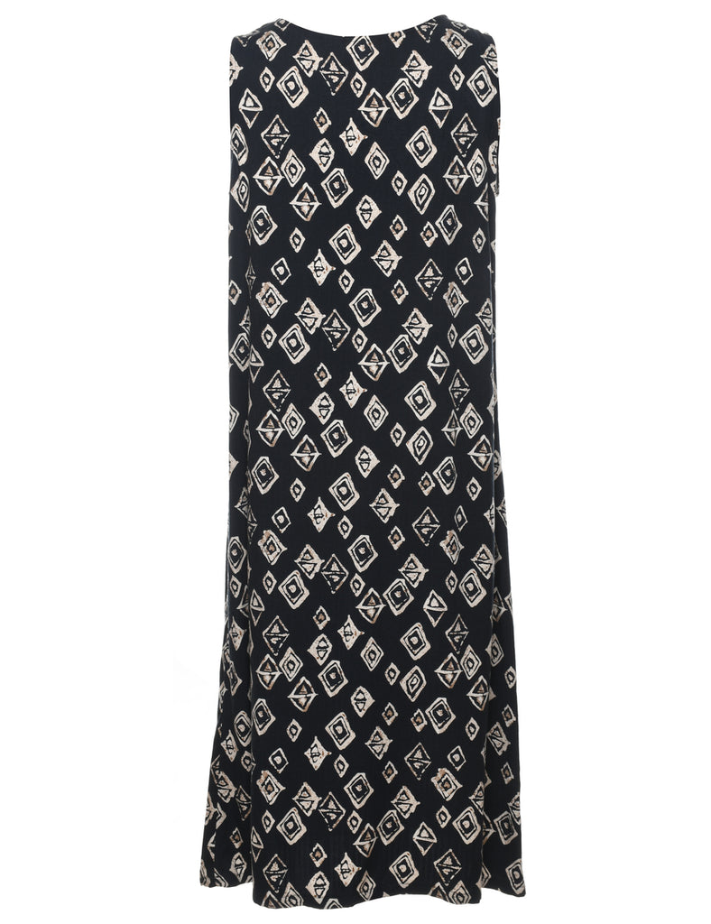 Geometric Print Shift Dress - M