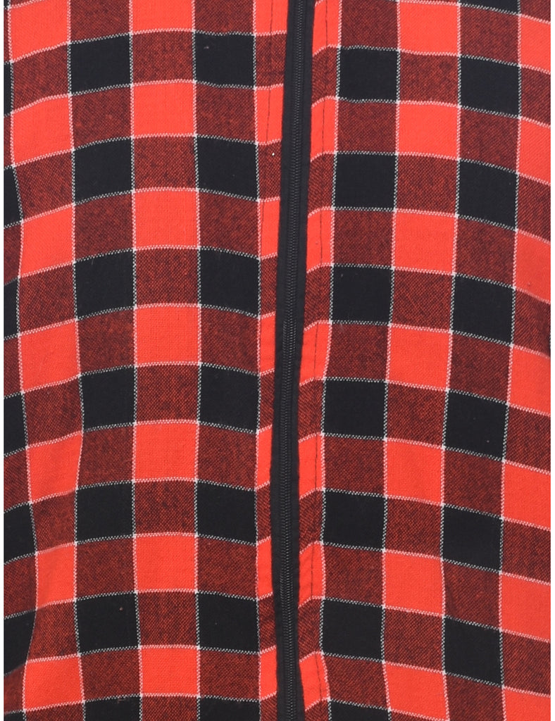 Gingham Bomber Jacket - L