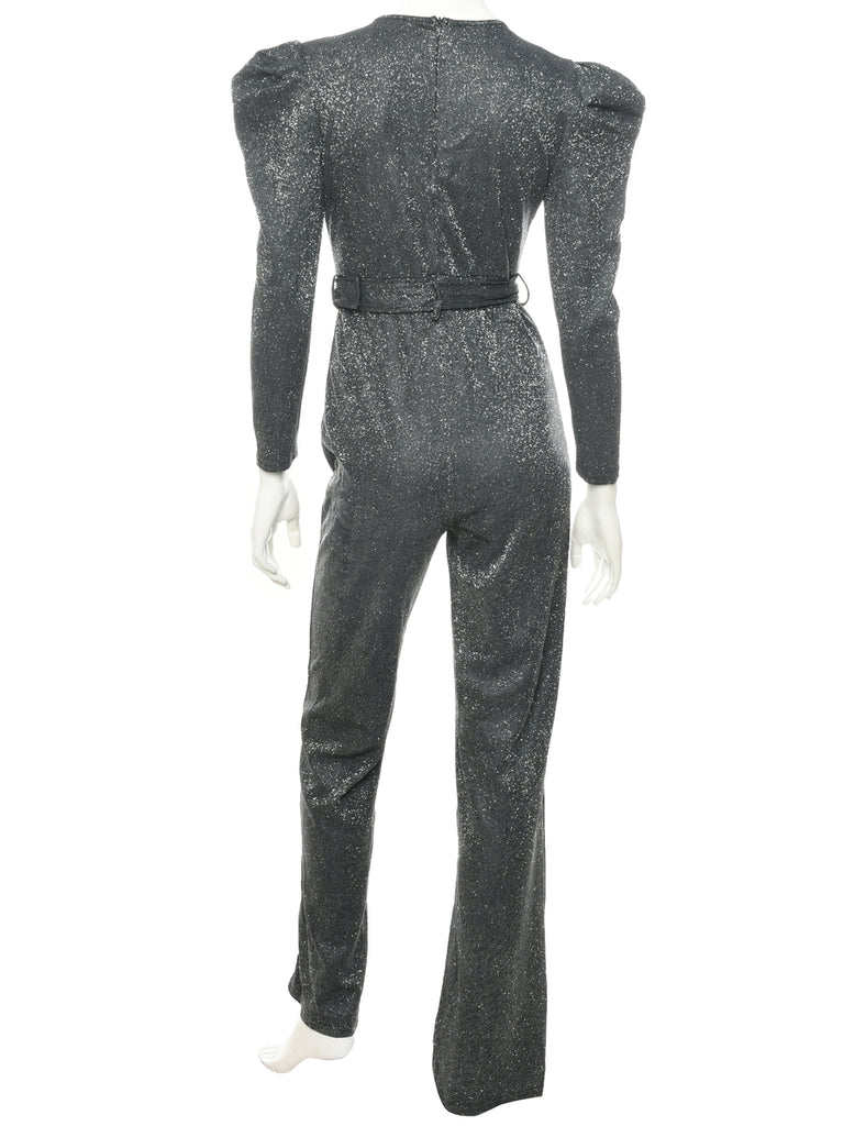 Glittery Dark Grey Jumpsuit - M