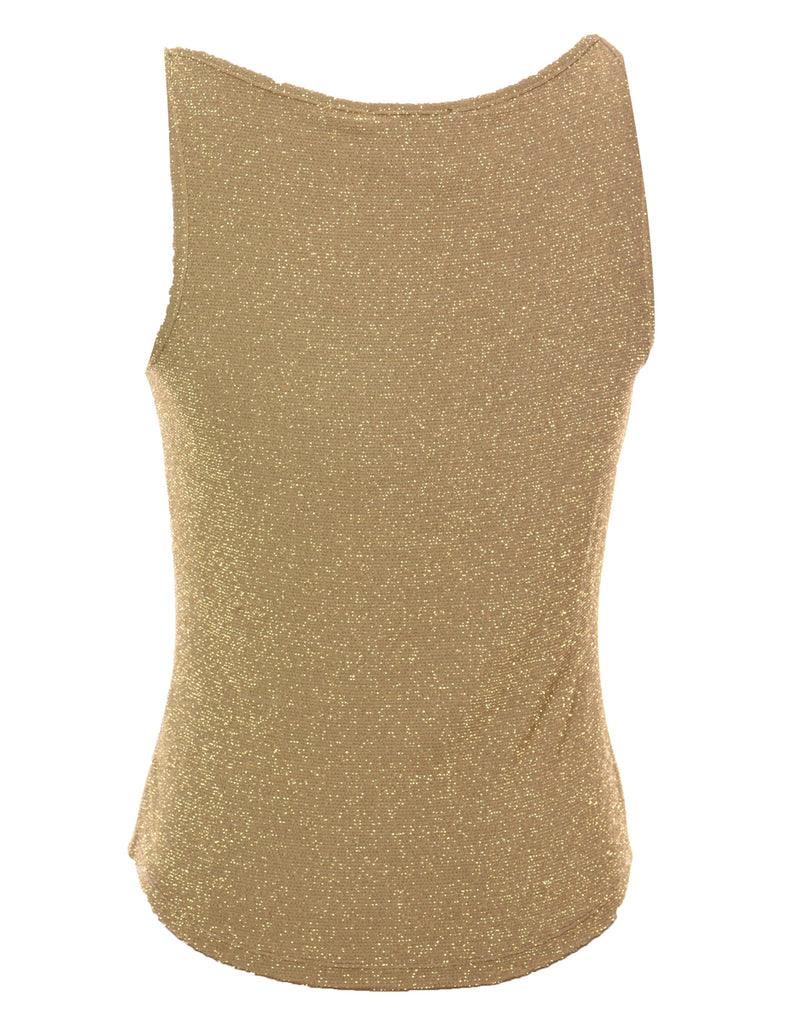 Gold Metallic Evening Top - S