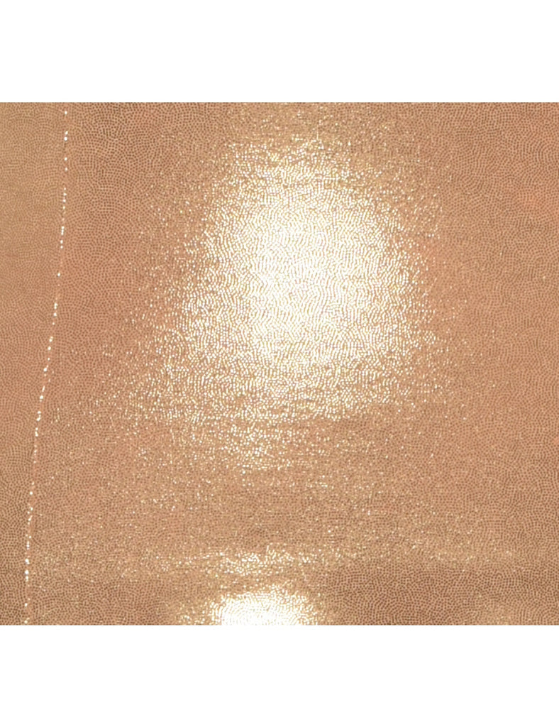 Gold Metallic Finish Evening Blouse - S