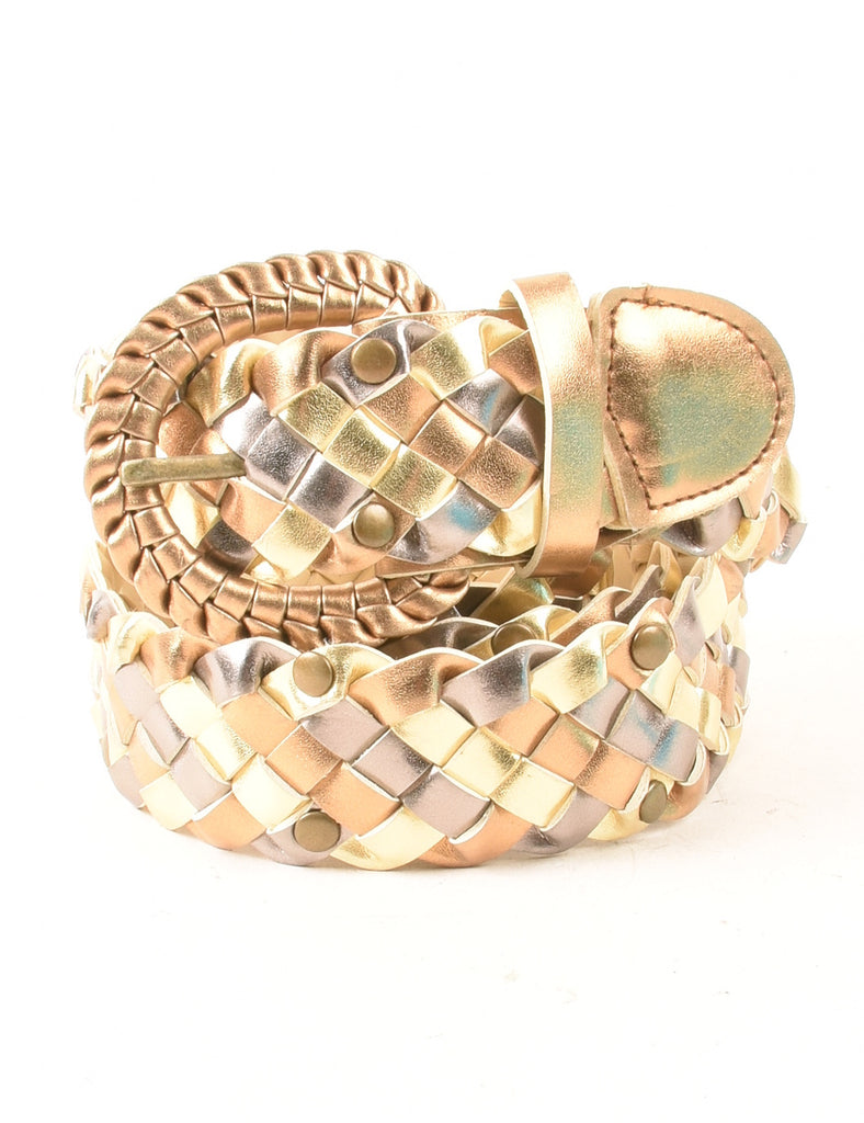 Gold Woven Belt - M