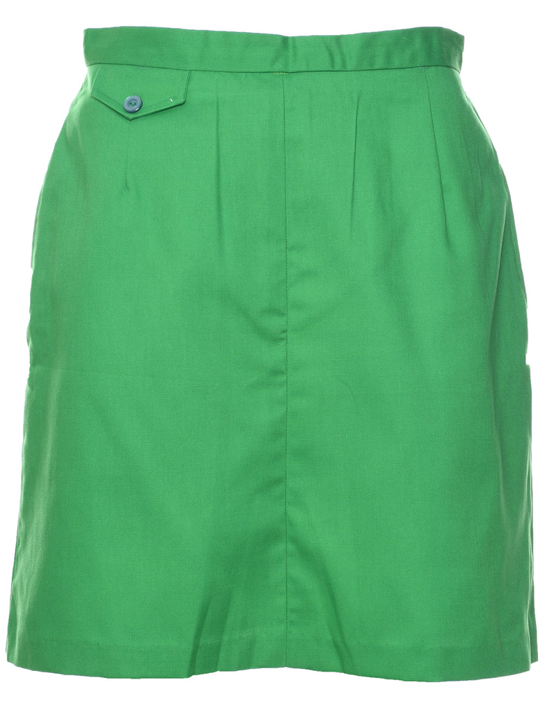 Green A-line Skirt - M