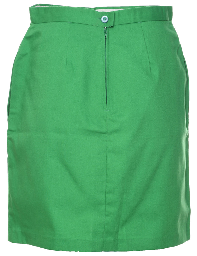 Green A-line Skirt - M