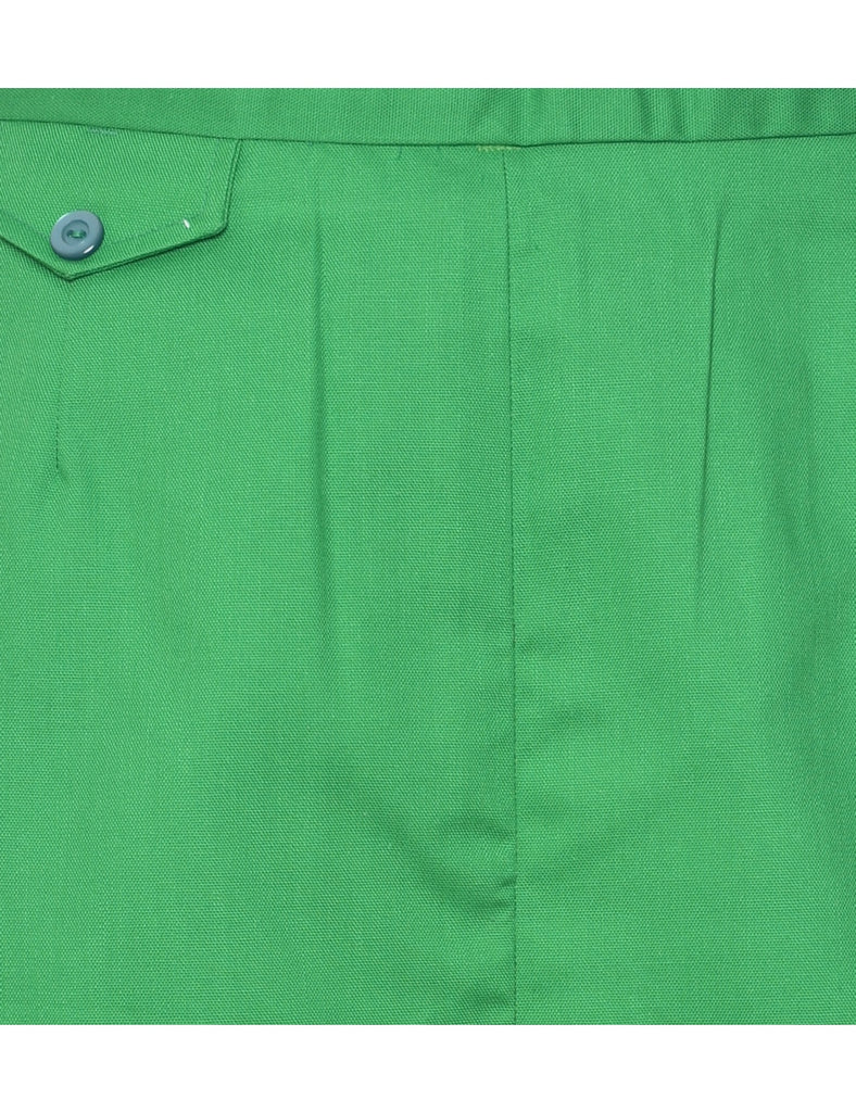Green A-line Skirt - M