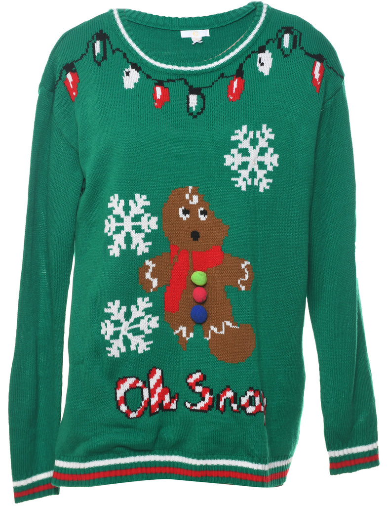 Green Christmas Jumper - XL