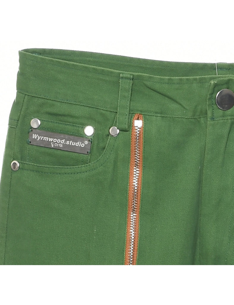 Green Flared Y2K Style Jeans - W29 L29