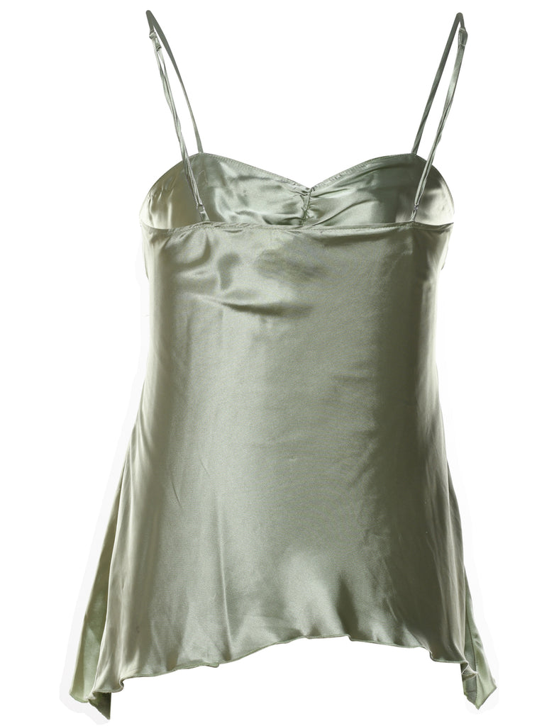 Green Strappy Metallic & Shiny Slip  - L