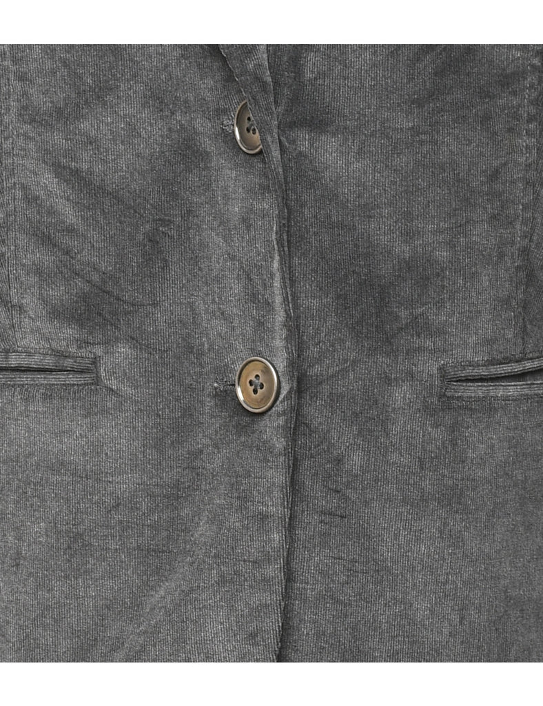 Grey Corduroy Blazer - L