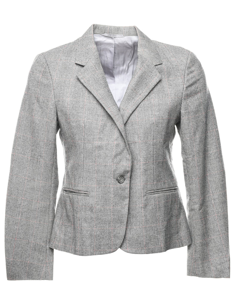 Grey Dogtooth Blazer - M