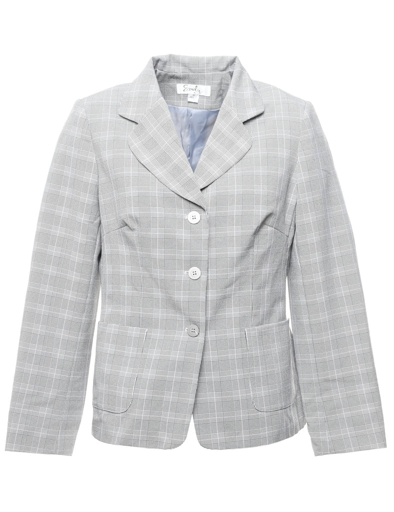 Grey Dogtooth Blazer - M