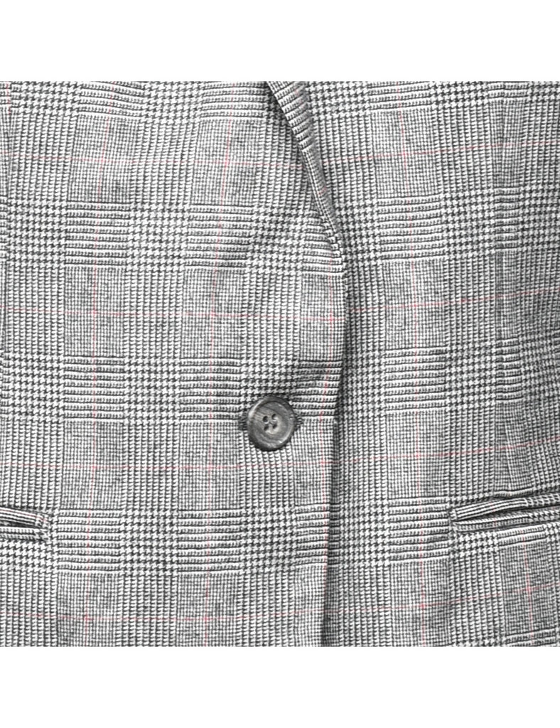 Grey Dogtooth Blazer - M